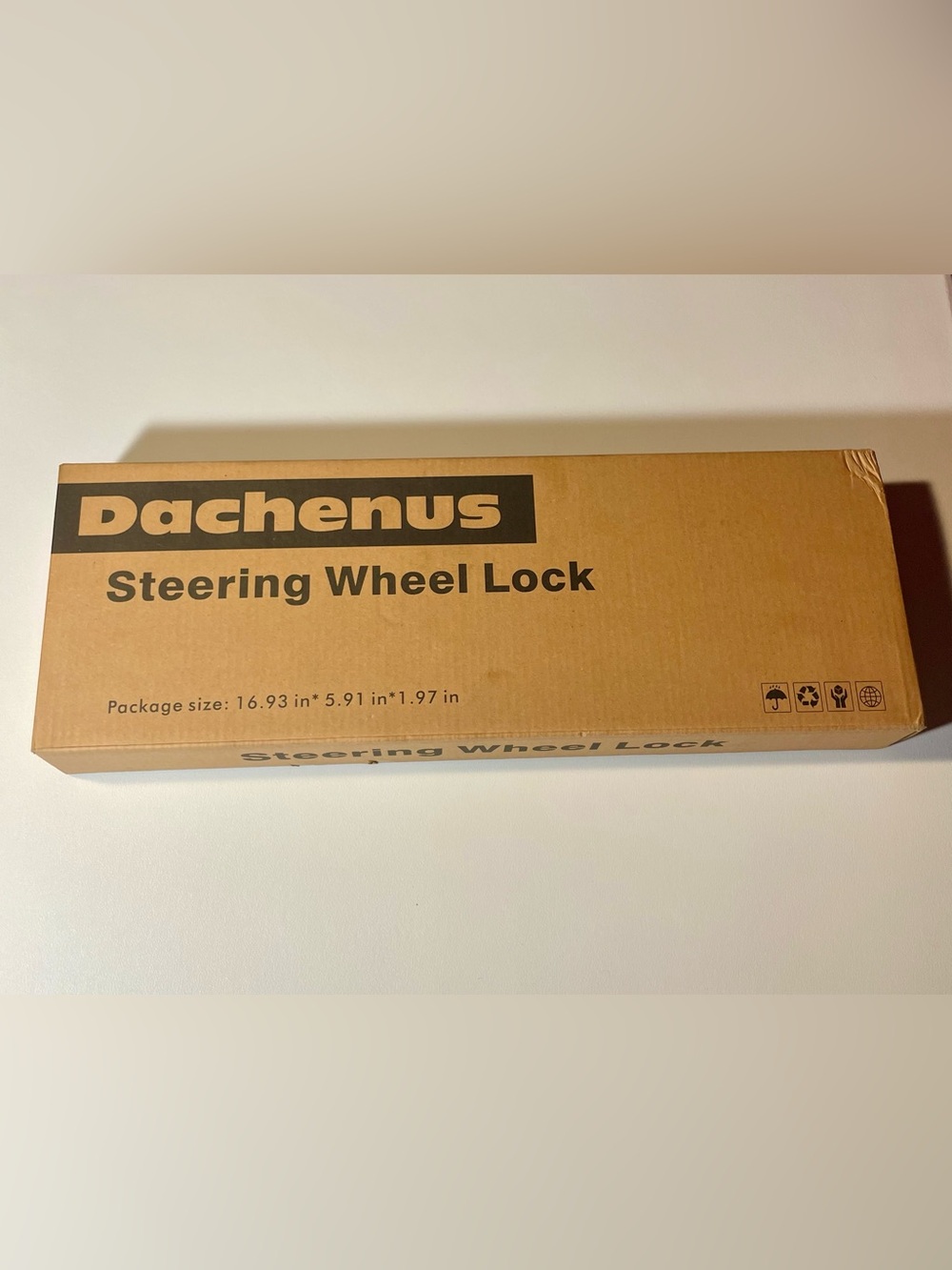 NIB Dachenus Universal Anti-Theft Retractable Car Steering Wheel Lock Vehicle